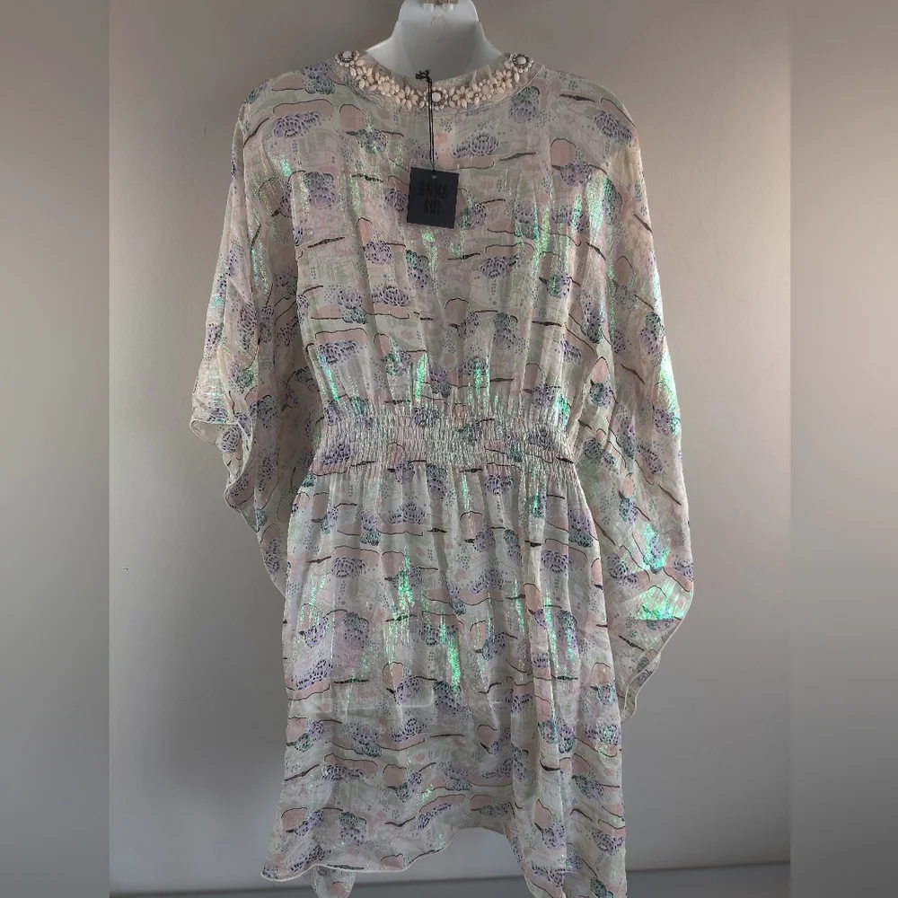 Free People/Anna Sui Iridescent Multicolor Swim Coverup - Picture 4 of 12